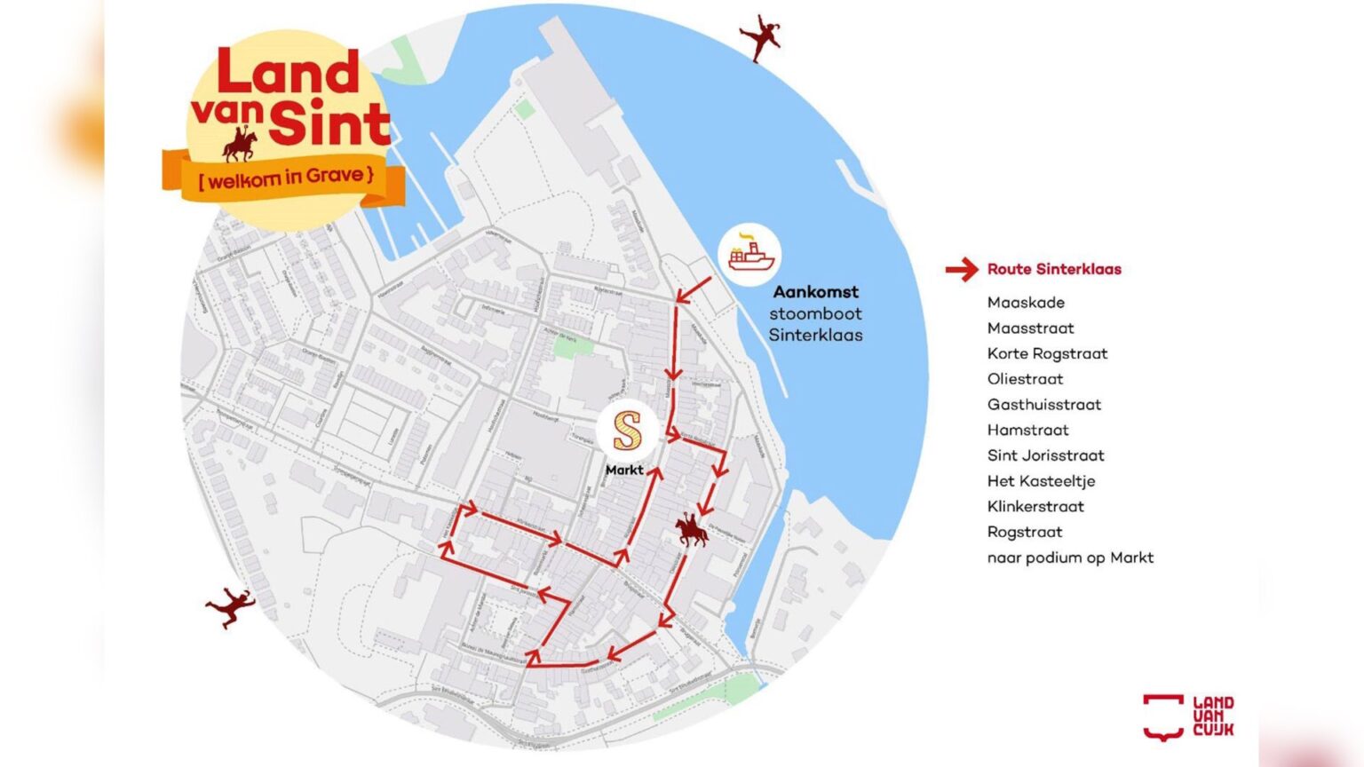 Route landelijke Intocht Sinterklaas in Grave bekend